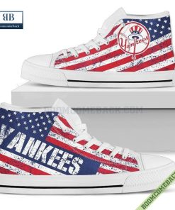 new york yankees american flag vintage high top canvas shoes 3 npHz2