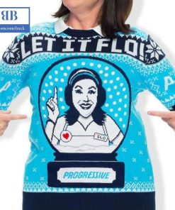 Official Progressive Let It Flo Ugly Christmas Sweater