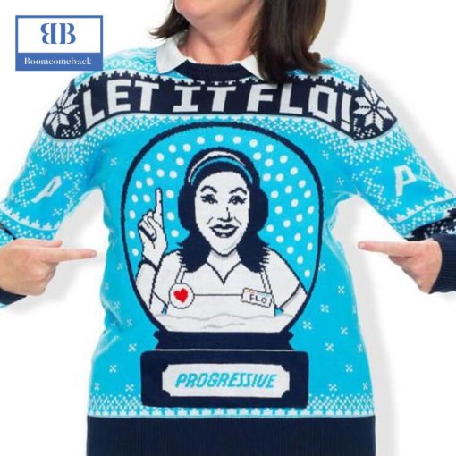 Official Progressive Let It Flo Ugly Christmas Sweater