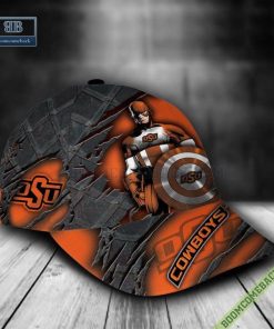 Oklahoma State Cowboys Captain America Marvel Personalized Classic Cap Hat
