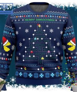 Pac-Man Christmas Tree Ugly Christmas Sweater