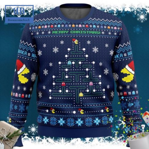 Pac-Man Christmas Tree Ugly Christmas Sweater