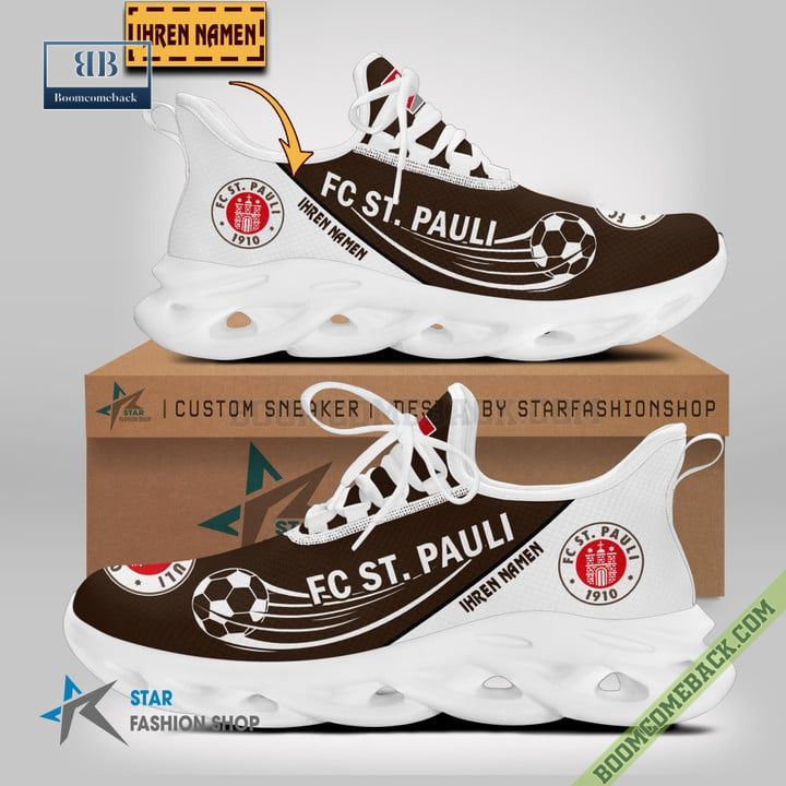Personalized FC St. Pauli Yeezy Max Soul Shoes