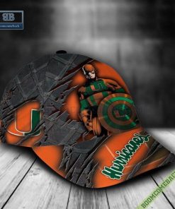 Personalized Miami Hurricanes NCAA Captain America Classic Cap Hat