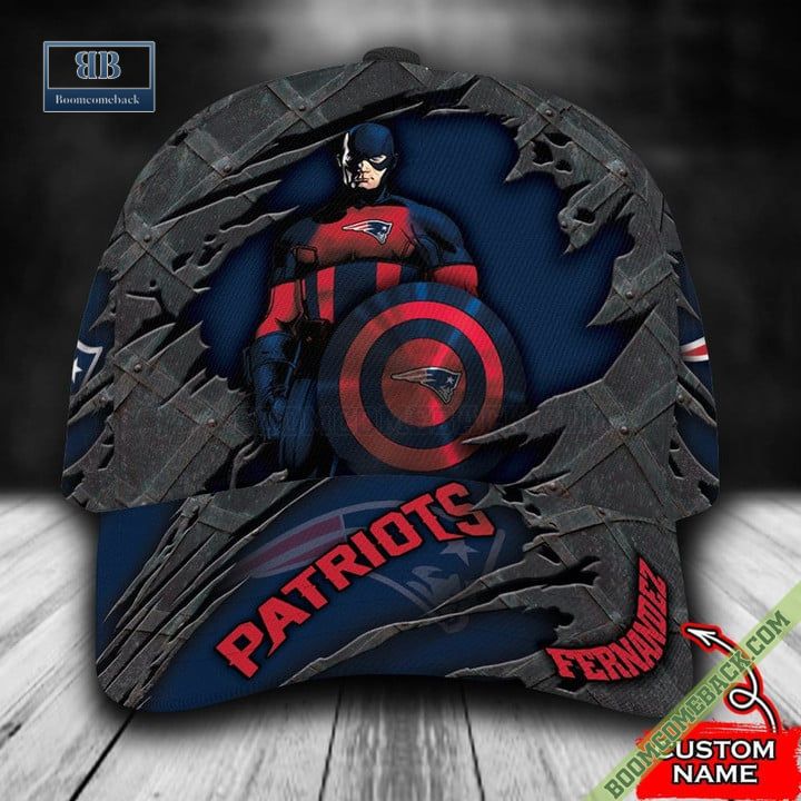 Personalized New England Patriots Captain America Classic Cap Hat