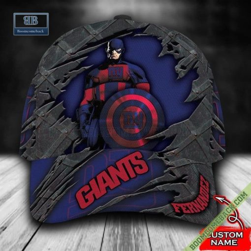 Personalized New York Giants Captain America Classic Cap Hat