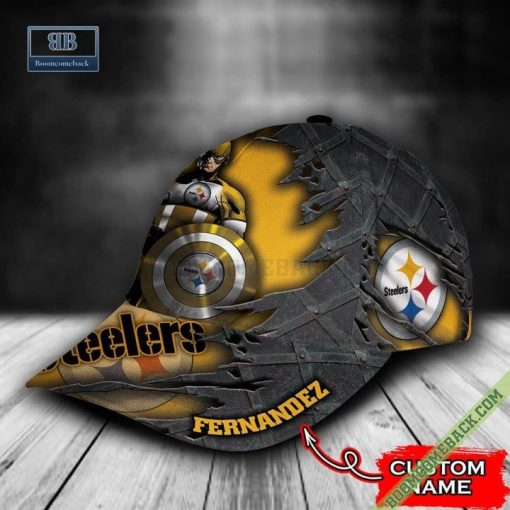 Personalized Pittsburgh Steelers Captain America Classic Cap Hat