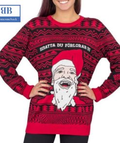 PewDiePie Santa Skratta Du Forlorar Du Ugly Christmas Sweater