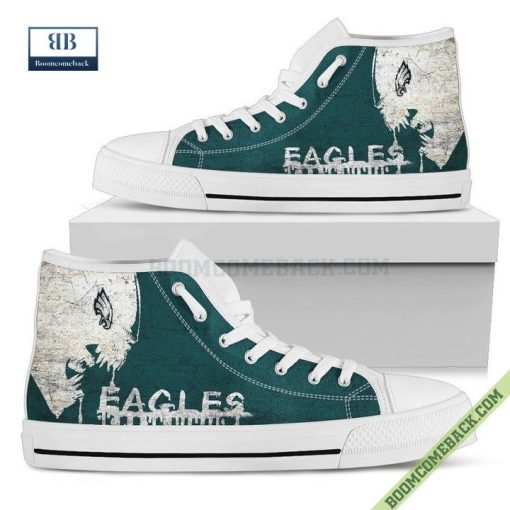 Philadelphia Eagles Alien Movie High Top Canvas Shoes