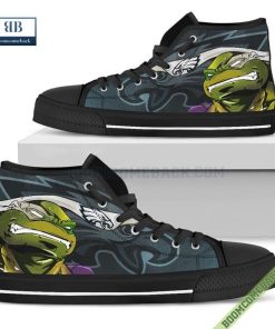 Philadelphia Eagles Teenage Mutant Ninja Turtles High Top Canvas Shoes