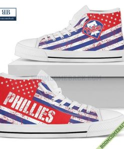 philadelphia phillies american flag vintage high top canvas shoes 3 xdPxK