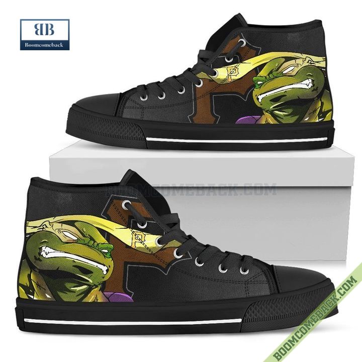 Pittsburgh Pirates Teenage Mutant Ninja Turtles High Top Canvas Shoes