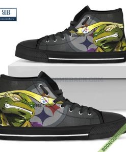 Pittsburgh Steelers Teenage Mutant Ninja Turtles High Top Canvas Shoes