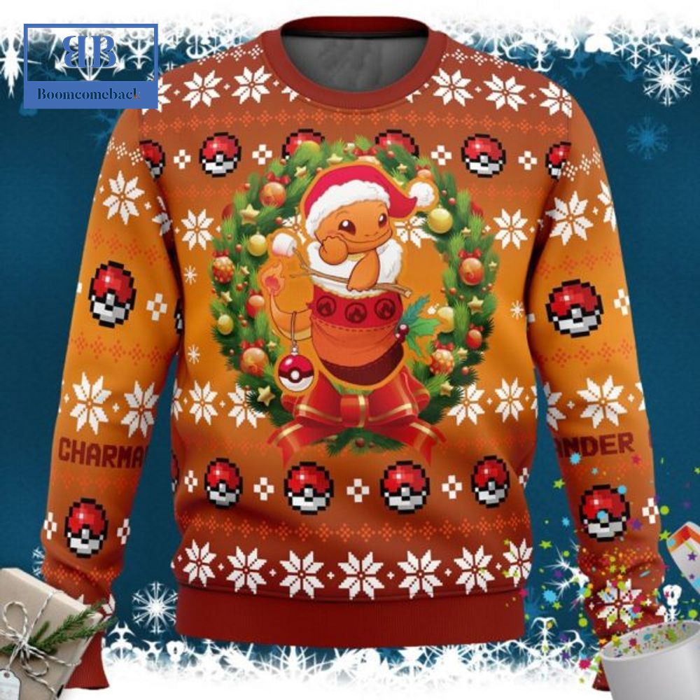 Pokemon Charmander Christmas Circle Ugly Christmas Sweater