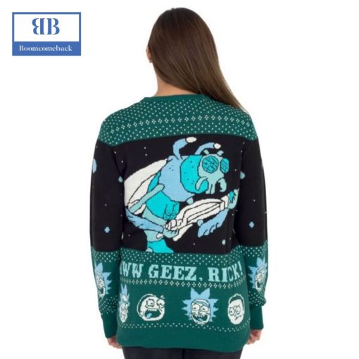 Rick And Morty Aww Geez Rick Ugly Christmas Sweater