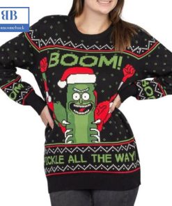 rick and morty boom pickle all the way ugly christmas sweater 3 ZBryF