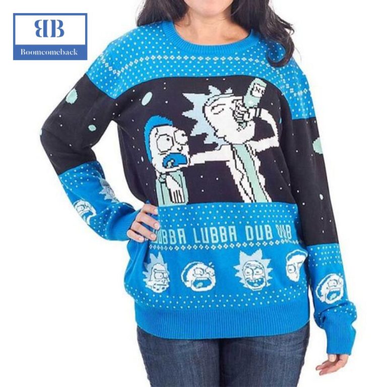 Rick And Morty Wubba Lubba Dub Dub Ugly Christmas Sweater