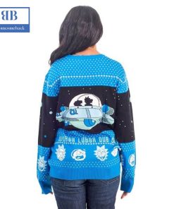 rick and morty wubba lubba dub dub ugly christmas sweater 3 8tzW5