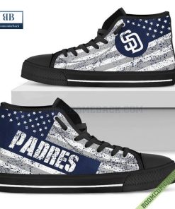 San Diego Padres American Flag Vintage High Top Canvas Shoes