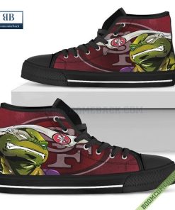 San Francisco 49ers Teenage Mutant Ninja Turtles High Top Canvas Shoes