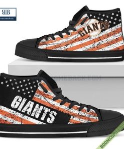 San Francisco Giants American Flag Vintage High Top Canvas Shoes