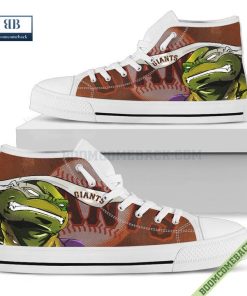 San Francisco Giants Teenage Mutant Ninja Turtles High Top Canvas Shoes