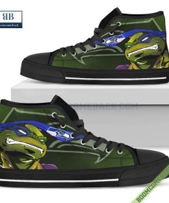 Seattle Seahawks Teenage Mutant Ninja Turtles High Top Canvas Shoes
