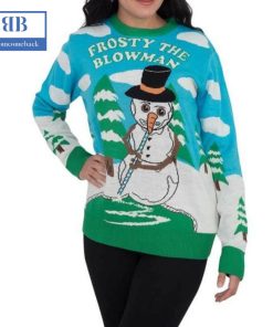 Snowman Frosty The Blowman Ugly Christmas Sweater