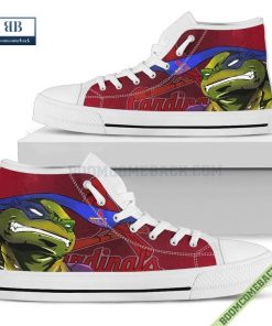 st louis cardinals teenage mutant ninja turtles high top canvas shoes 3 4cuc3