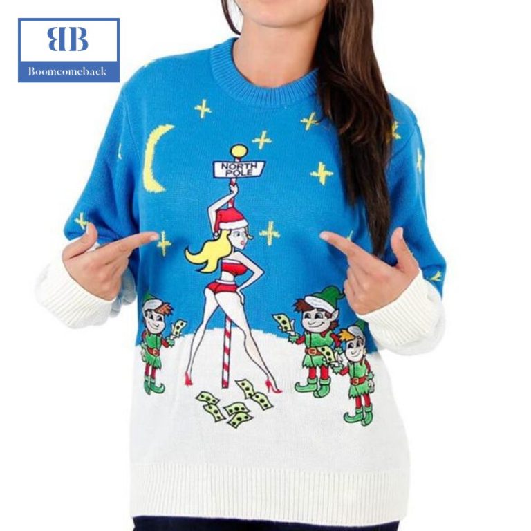 Stripper North Pole Ugly Christmas Sweater