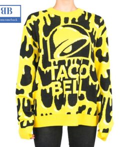 taco bell drippy nacho ugly christmas sweater 3 7ELs9