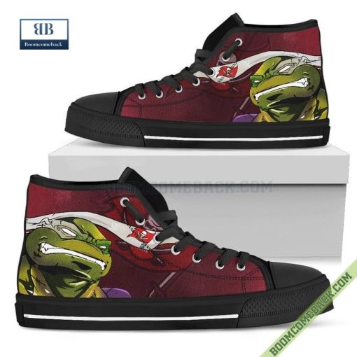 Tampa Bay Buccaneers Teenage Mutant Ninja Turtles High Top Canvas Shoes