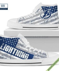 tampa bay lightning american flag vintage high top canvas shoes 3 Wjdav