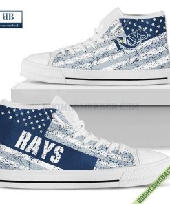 tampa bay rays american flag vintage high top canvas shoes 3 7Qz60