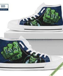 Tampa Bay Rays Hulk Marvel High Top Canvas Shoes