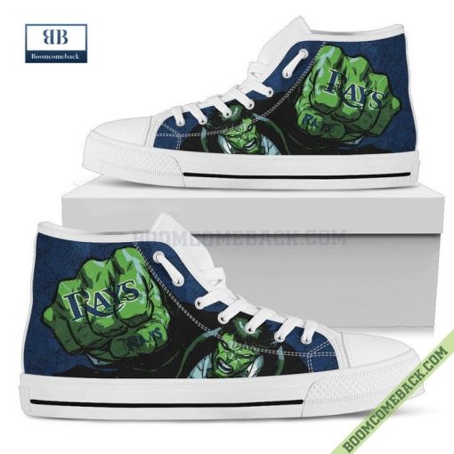 Tampa Bay Rays Hulk Marvel High Top Canvas Shoes