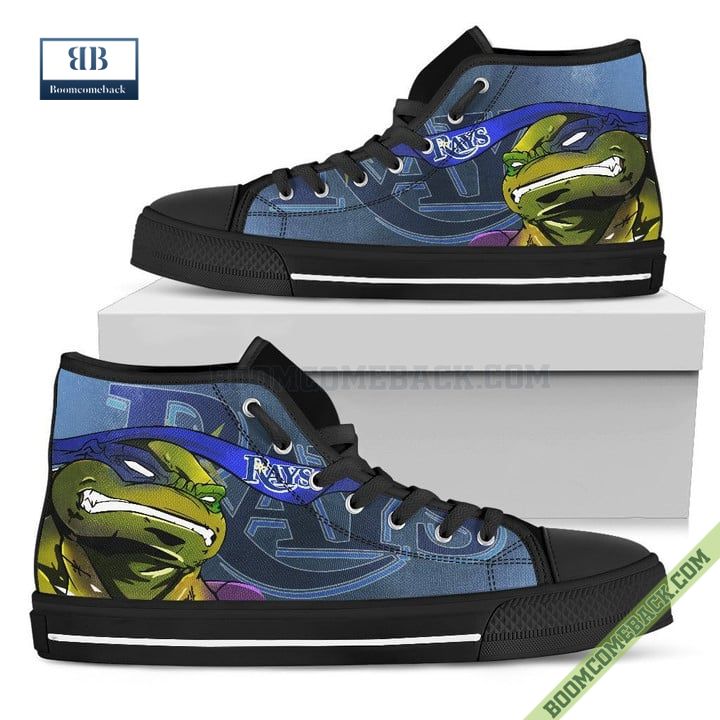 Tampa Bay Rays Teenage Mutant Ninja Turtles High Top Canvas Shoes
