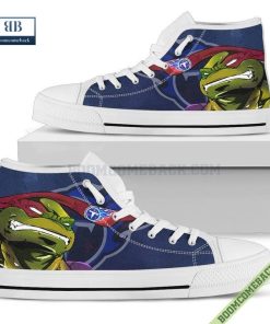 Tennessee Titans Teenage Mutant Ninja Turtles High Top Canvas Shoes