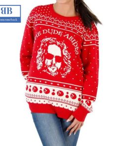 The Big Lebowski The Dude Abides Bowling Ugly Christmas Sweater