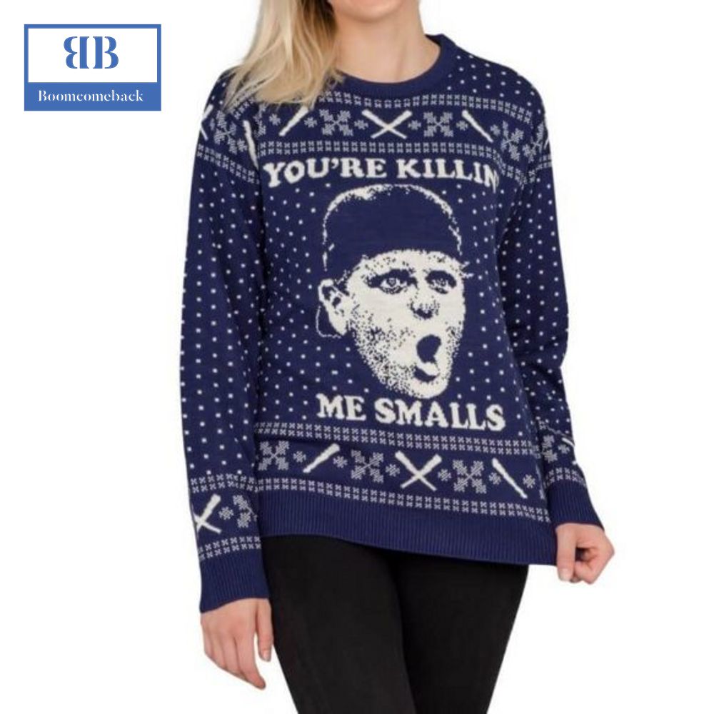 The Sandlot You're Killing Me Smalls Navy Ugly Christmas Sweater