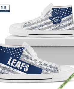 toronto maple leafs american flag vintage high top canvas shoes 3 n6Znl