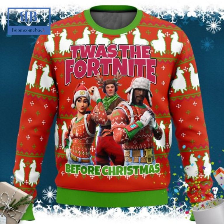 twas the fortnite before christmas ugly christmas sweater 1 NO7UC