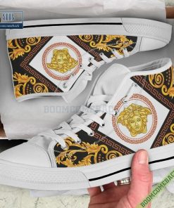 Versace Brand Chains High Top Canvas Shoes Sneaker Style 14