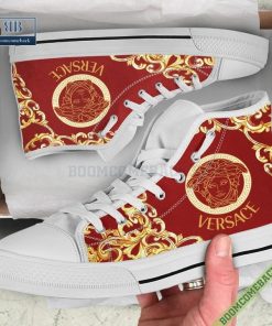 Versace Brand Red High Top Canvas Shoes Sneaker Style 15