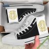 Versace Brand White Gold High Top Canvas Shoes Sneaker Style 18
