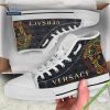Versace Logo Pattern High Top Canvas Shoes Sneaker Style 10