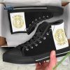 Versace Luxury Black High Top Canvas Shoes Sneaker Style 05