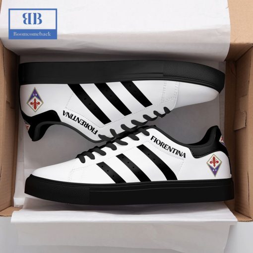 ACF Fiorentina Black Stripes Stan Smith Low Top Shoes