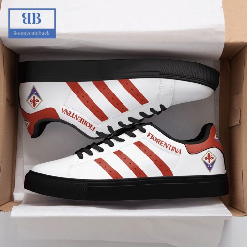ACF Fiorentina Red Stripes Stan Smith Low Top Shoes