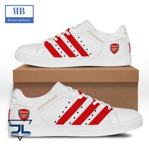 Arsenal FC Red Stripes Style 1 Stan Smith Low Top Shoes